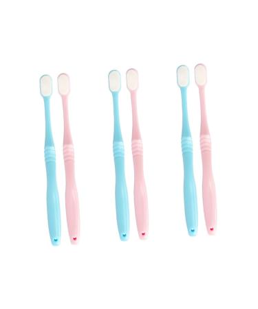 Minkissy 6 Stk nano ultra-fine toothbrush portable toothbrush gum care toothbrush long nano toothbrush nano toothedbrush ultra toothbrush soft fur japan pregnant woman