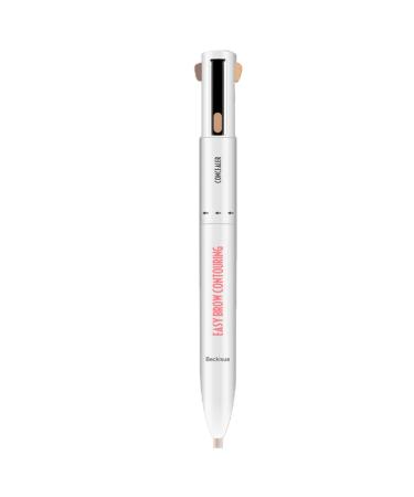 Eyebrow Contour Pen 4 in 1 Long Lasting Rotating Defining Highlighting Stroll Pencil Medium Eyebrow Colors