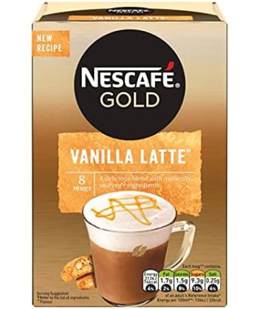 Nescafe Gold Vanilla Latte Instant Coffee Sachets (Pack of 6 Total 48 Sachets) & Gold Cappuccino Sachets 12 Cups (Pack of 1) - Buy Online on GoSupps.com