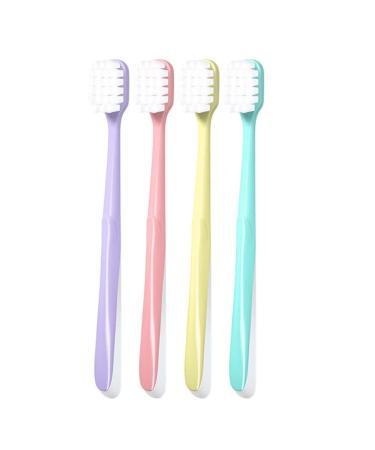 Gleavi 4-part toothbrush set made of soft cotton toothbrush for children toothbrush for children extra soft toothbrush mouth drilling lively soft ladies bristle toothbrush