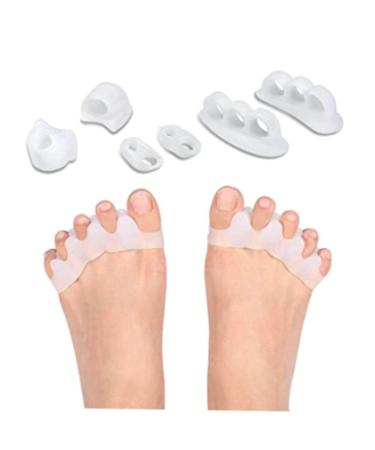 Relieve Foot Pain with Toe Straightener Spacers - 3 Pairs of Gel Toe Separators for Realignment and Overlapping Toes Washable and Reusable Foot Correctors and Bunion Relief with Toe Stretcher