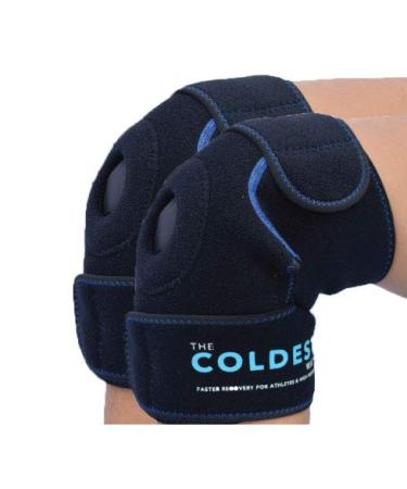 The Coldest Knee Ice Pack Wrap, Hot and Cold Therapy - Reusable Compression Best for Meniscus Tear, Injury Recovery, Bursitis Pain Recovery, Sprains, Swelling (Knee Ice Pack) (2)