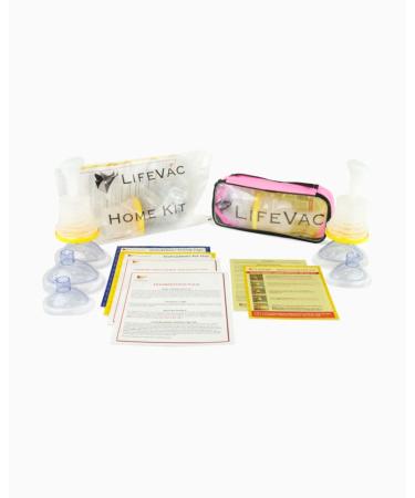 LifeVac - Choking Rescue Device Home Kit for Adult and Children First Aid Kit, Portable Choking Rescue Device, First Aid Choking Device, Home and Travel Combo Kits (Pink) Perfect for Baby Showers