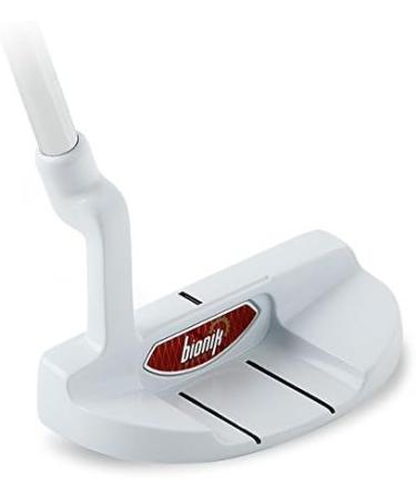 Bionik 105 Nano White Golf Putter Right Handed Semi Mallet Style with Alignment Line Up Hand Tool 35 Inches Men's Standard Length Perfect for Lining up Your Putts