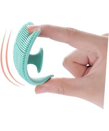 TOYANDONA 2pcs Scalp Scrubber Shower Hair Brush & Massager Set - Silicone Baby Head Brush for Cradle Shampoo - Green 9*8cm - Buy Online on GoSupps.com