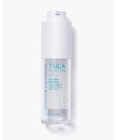 TULA Skin Care 24-7 Ultra Hydration Serum | Triple-Hydra Complex Day & Night | Lightweight Dual Power Facial Serum | Hydrates and Plumps Skin | 1 fl. oz - Buy Online on GoSupps.com