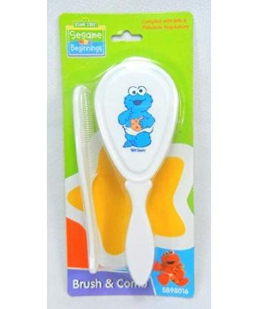 Sesame Street Beginnings Baby Cookie Monster Hair Brush and Comb Set