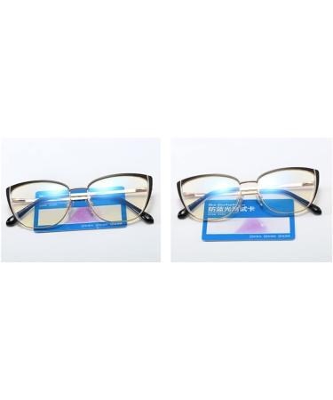 Buy Kachawoo Cat Eye Blue Light Blocking Glasses for Women | Retro Metal Eyeglasses Frame | Anti-Blue Light Computer Glasses - Gold with Clear Lenses - Buy Online on GoSupps.com