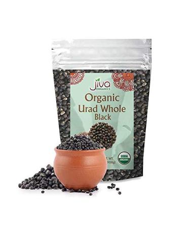 Jiva Organics Organic Urad Whole Black 2 Pound Bag - Black Gram Daal 2 Pound (Pack of 1) - Buy Online on GoSupps.com