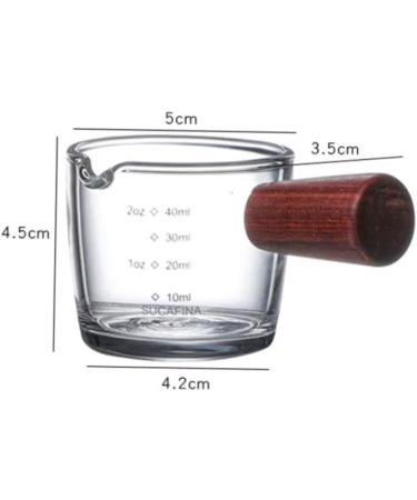 HOMSFOU 3 Pcs Milk Cup Espresso Shot Glass Creamer Mug Clear Cups Milk Creamer Jug Liquid Measuring Cups Turkish Coffee Glass Measuring Cups for Mini Heater Turkey Wood High Borosilicate 8.5X4.5X4.2CMx3pcs As Shownx3pcs - Buy Online on GoSupps.com