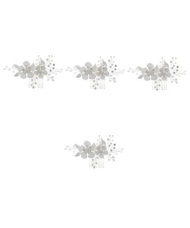 FRCOLOR Rhinestone Hair Clips Bride Wedding Headdress