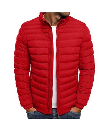 LIUEONG Graphic Hoodies Girls Zip Up Hoodie Kids Hoodies Puffer Jackets for Men Winter Coats Casual Plain Basic Warm Fleece Zip Up Hoodie Drawstring Packable Slim fit Jacket(B-Red 3X-Large)