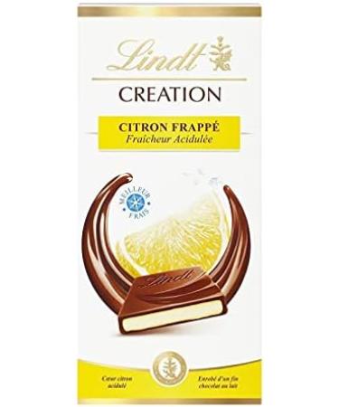  G n rique LINDT - Lemon Frapp Creation 150g - Chocolate bars with an intense and tangy taste - A delightful combination of chocolate and lemon flavors - 150g of pure enjoyment. - Pack of 4 - Buy Online on GoSupps.com