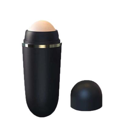 Volcanic stone oil absorbing scooters - 100% natural volcanic skin gloss oil -absorbing oil control for men women mini face massage (black)