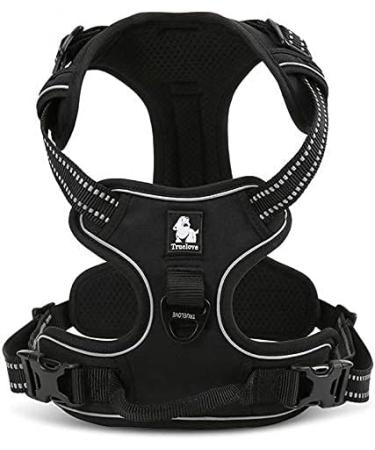 Winhyepet Truelove Dog Harness | No-Sweater Reflective | Adjustable Pet Dishes w/ Clips | Control Handle for All Dog Sizes | TLH5651 S Black - Buy Online on GoSupps.com