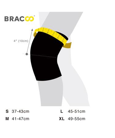 BRACOO Knee Brace Compression Sleeve with Side Stabilizers - Arthritis Pain Relief & Injury Recovery Support for Men and Women - Black Medium - Buy Online on GoSupps.com