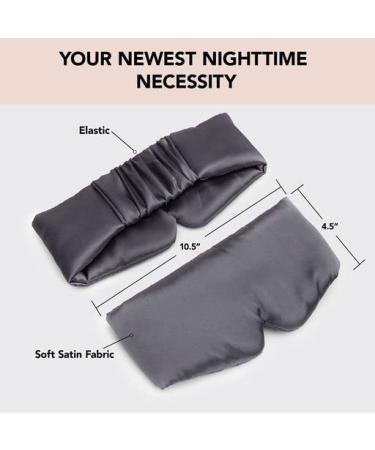 Kitsch Satin Sleep Mask - Softer than Silk Eye Mask for Women (Charcoal) - Buy Online on GoSupps.com