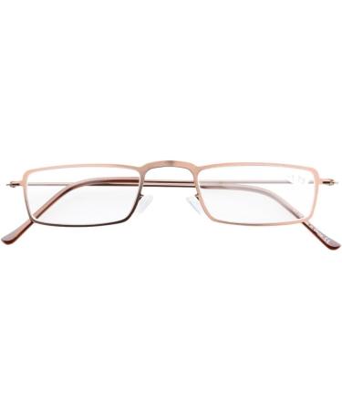 Eyekepper 5pcs Stainless Steel Half-Eye Reading Glasses +1.00 - Stylish Durable Readers for All - International Shipping Available - Buy Online on GoSupps.com