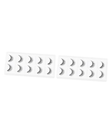 minkissy 10 Pairs Short False Eyelashes Reusable Eyelashes Reusable Lashes Reusable False Eyelashes Thin and Long False Eyelashes Lashes Reusable Manmade Eyelashes Wispy Eyelashes Slim