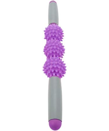 Yoga Stick & Muscle Scooter for Cellulite Relief | Spiky Ball Massage Tool for Back Arms and Legs | Purple Fascia Roller for Muscle Relaxation & Exercise - Buy Online on GoSupps.com