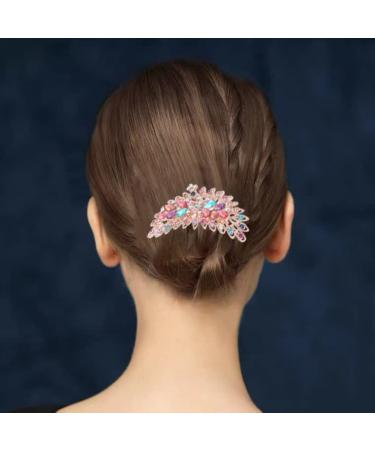 Peacock Hair Combs - 2 PCS Pearl Rhinestone Hairpins for Bridal Wedding - Crystal Hair Accessories in Silver & Mixed Colors - Buy Online on GoSupps.com