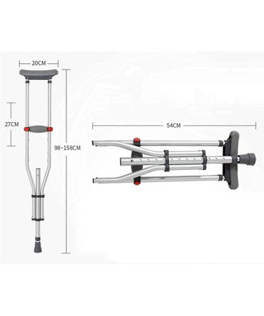 Aluminum Alloy Lightweight Walking Stick/Portable Ltifunction Crutches Cane Non Slip Unisex-Adjustable Height 63-105Cm Practical Family - Buy Online on GoSupps.com