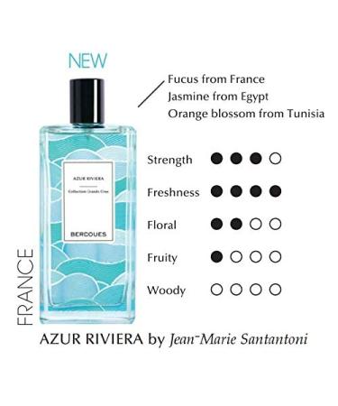 Grands Crus Azur Riviera Eau de Parfum | Aquatic Scent Made in France | Fragrance for Men & Women | Premium Quality Ingredients 3.4 Fl Oz (Pack of 1) - Buy Online on GoSupps.com