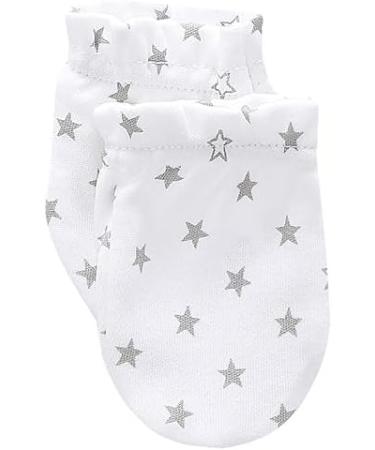 Newborn Baby Hat and Mittens Set - 5pcs Caps and 5 Pairs Gloves for Boys and Girls 0-6 Months | 100% Cotton (Grey) - Buy Online on GoSupps.com