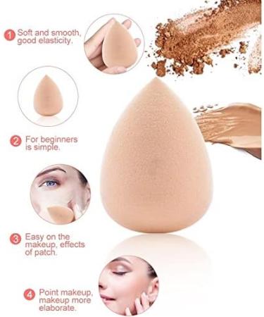 Makeup Sponge Makeup Cosmetic Puff Powder WaterDrop Shape Cosmetic Puff Makeup Sponge Makeup Tool Foundation Sponge for Women Girl Makeup Sponge Holder(Pink) - Buy Online on GoSupps.com