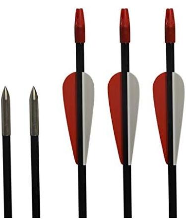 JJZS 12 Pack 100 Grain Glue-On Field Points for Target Aluminum and Wood Arrows - Buy Online on GoSupps.com