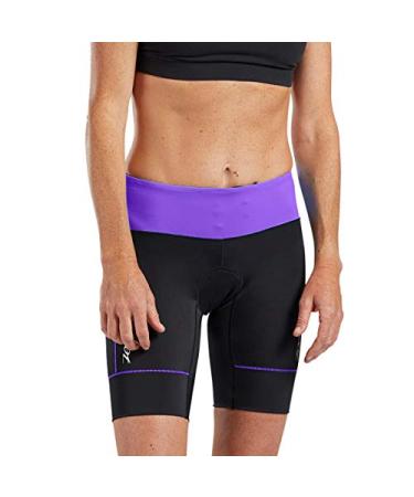 Zoot Womens Core 8-Inch Tri Shorts  Womens Performance Triathlon Shorts with Drawstring Closure and Hip Pockets Violet XX-Large