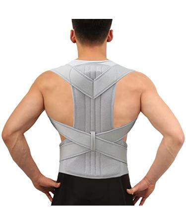 Brace Support Back Shoulder Straightener Belt Corset Upper Back Pain Relief Posture Corrector Strap Cervical Spine Belt (Color : Light Grey Size : XL) vision Light Grey XL - Buy Online on GoSupps.com