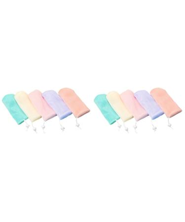 FRCOLOR 10pcs Soap Bubble Mesh Exfoliating Bags Soap Bags Soap Pouches Colored Mesh Soap Bags Soap Holders Soap Saver Pouch Drawstring Holder for Bath Shower