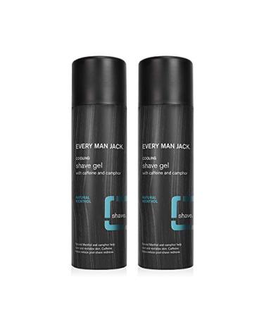 Every Man Jack Natural Menthol Shave Gel for Men - 7.0 ounce - Twin Pack