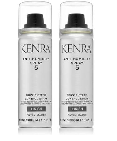 Kenra Anti-Humidity Spray 5 | Frizz & Static Control Spray |72-Hour Humidity Resistance & Protection | Lightweight Low Hold Formula | Thermal Protection | 1.7 oz (Pack of 2) 1.7 Ounce (Pack of 2)