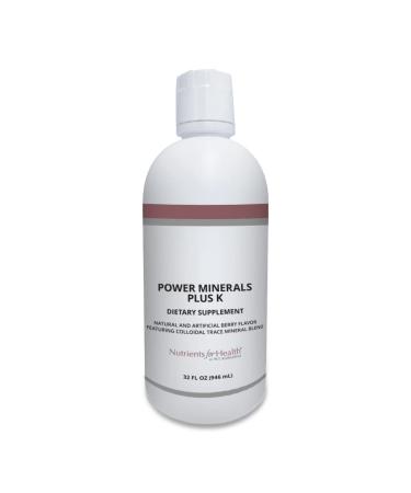 Rawleigh Power Minerals Plus K: 32 fl oz - Berry Flavoured Colloidal Trace Minerals Liquid Blend Supplement with 72 Ionic Minerals Like Potassium and Phosphorus for Better Stamina & Energy Levels