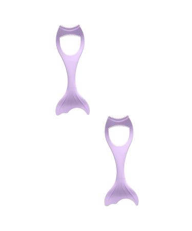 Didiseaon 2pcs Miss Drawing Portable Girls Function Cosmetic Guide Tail Marscara Wear-resistant Reusable -in- 15X5.7CMx2pcs Violetx2pcs
