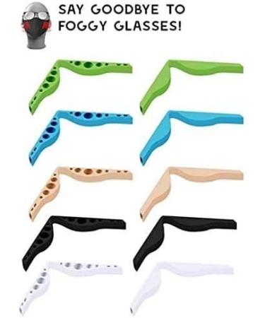 Boqqu 10-Piece Fogless Mask Accessories | Silicone Anti-Fog Nose Bridge Pads for Glasses | Anti-Fitting Green Solution - Buy Online on GoSupps.com