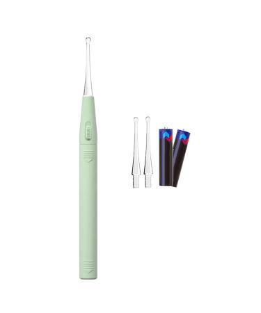 Rechargeable Visual Children's Luminous Ear Scoop Baby Ear Scoop Ear Wax Tweezers Ear Picking Tool Set Garlic Ear Drops (Green One Size) Green One Size