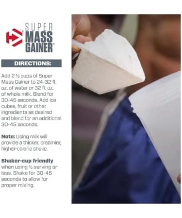 Dymatize Super Mass Gainer | High Protein Carb Blend | 1280 Calories 52 G Protein 10.7 G BCAAs 5.1 G Leucine Per Serving | 16 Servings 12 LB (Rich Chocolate) - Buy Online on GoSupps.com