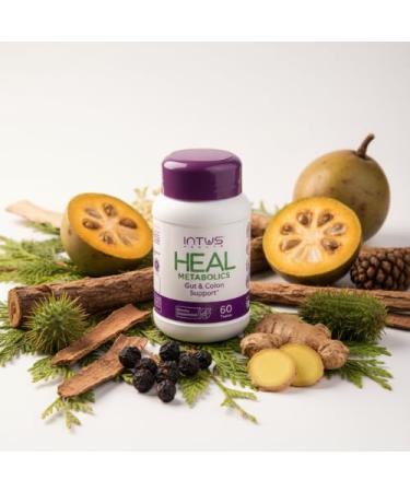 Intus Heal Colon Cleanse and Gut Health Supplement for Men and Women - Ayurvedic Detox Cleanse for Digestive Health - Gut & Body Detox for Women - 60 Tablets