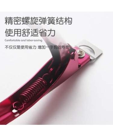 AnHua 1Pcs False Nail Clipper Acrylic Nail Tips Cutter Rustproof Stainless Nails Clipper Kit Nail Catcher Trimmer Manicure Tool for Artificial Gel Nail (Rose Red) - Buy Online on GoSupps.com