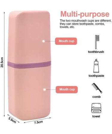 AvoDovA Travel Toothbrush Cup 3Pcs Portable Toothbrush Case Plastic Travel Toothbrush Holder for Travel Business Trip Home School Supplies - Buy Online on GoSupps.com