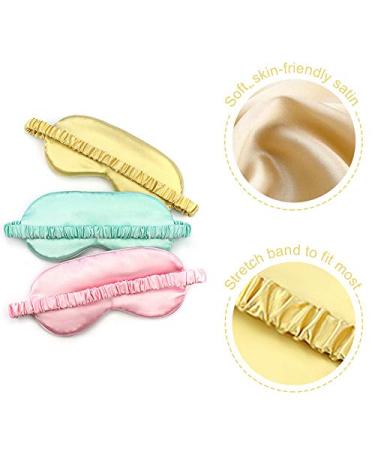 EleCharm 6-Pack Silk Satin Eye Mask Assorted Colors - Smooth Sleeping Mask Eye Shade - Buy Online on GoSupps.com