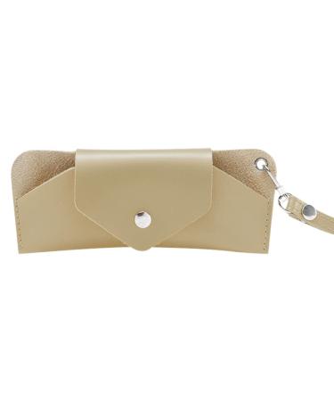 Artibetter leather glasses bag 1 set leather glasses fall hang glasses bags sunglasses case holder portable glasses bags glasses (yellow) 16.5x7.3x1c.1.0
