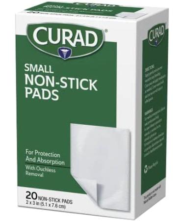 Curad Non-Stick Pads 2x3 Inch (5.1x7.6 cm) - 20 Count | Non-Adherent Wound Dressing - Buy Online on GoSupps.com