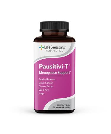 LifeSeasons - Pausitivi-T - Menopause Relief Supplement - Natural Support for Hot Flashes, Hormone Balance and Night Sweats - Contains Black Cohosh and Soy Isoflavones - 60 Capsules