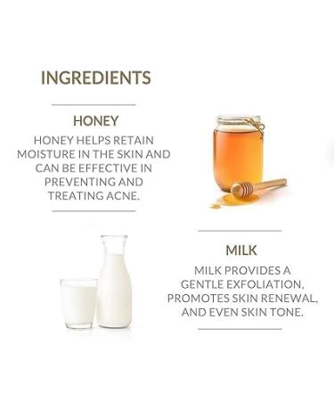 Honey and Milk Face Wash | Deep Cleansing & Moisturizing | Gentle Natural Formula for All Skin Types | Unisex 100ml - Buy Online on GoSupps.com