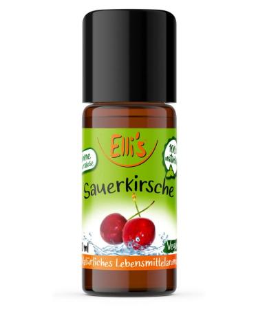 Elli's aromas of sour cherry natural food aroma |Aroma concentrate from 100 % vegan and natural origin |For dishes & drinks |10 ml