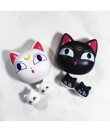 Duehut Anime Cute Cat Contact Lens Container - Portable Travel Box Kit with Cleaner Solution & Tweezers for Home & Office - Buy Online on GoSupps.com